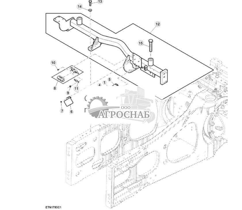Изолятор, переднее крепление кабины 